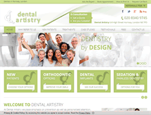 Tablet Screenshot of dentalartistry.co.uk